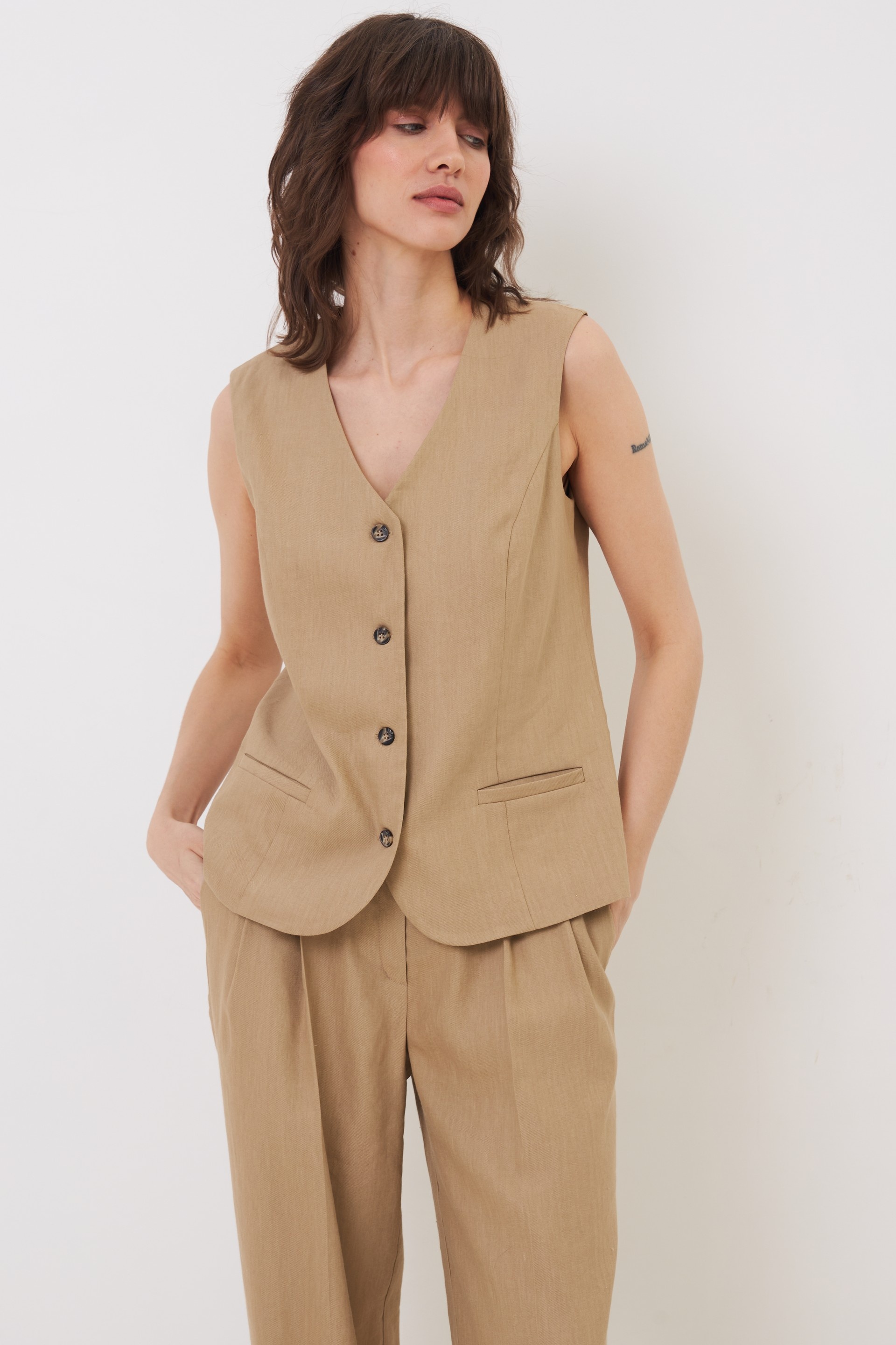 Oversize жилет “Cappuccino”