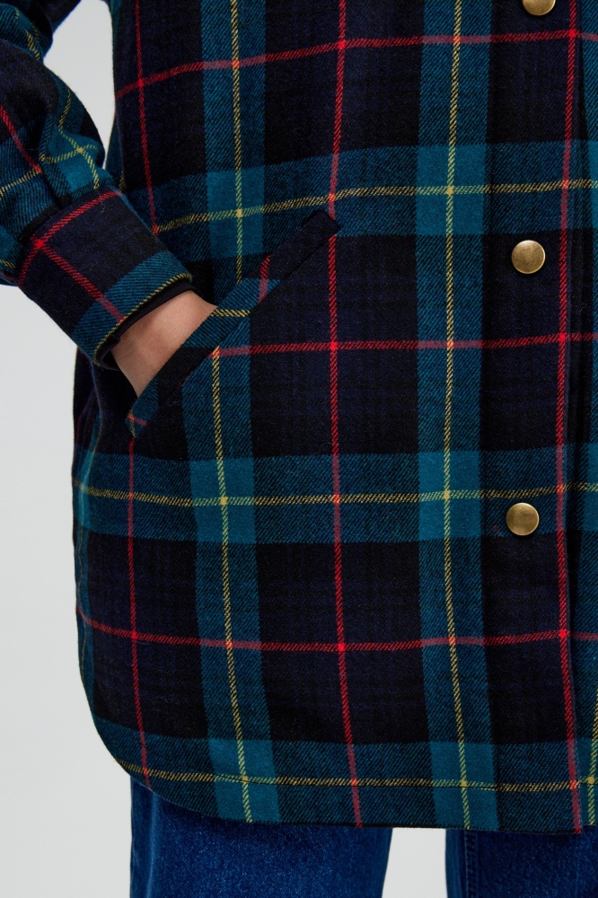 Куртка-рубашка утепленная “Noah” из 100% итальянской шерсти  Мавелти (Mavelty)