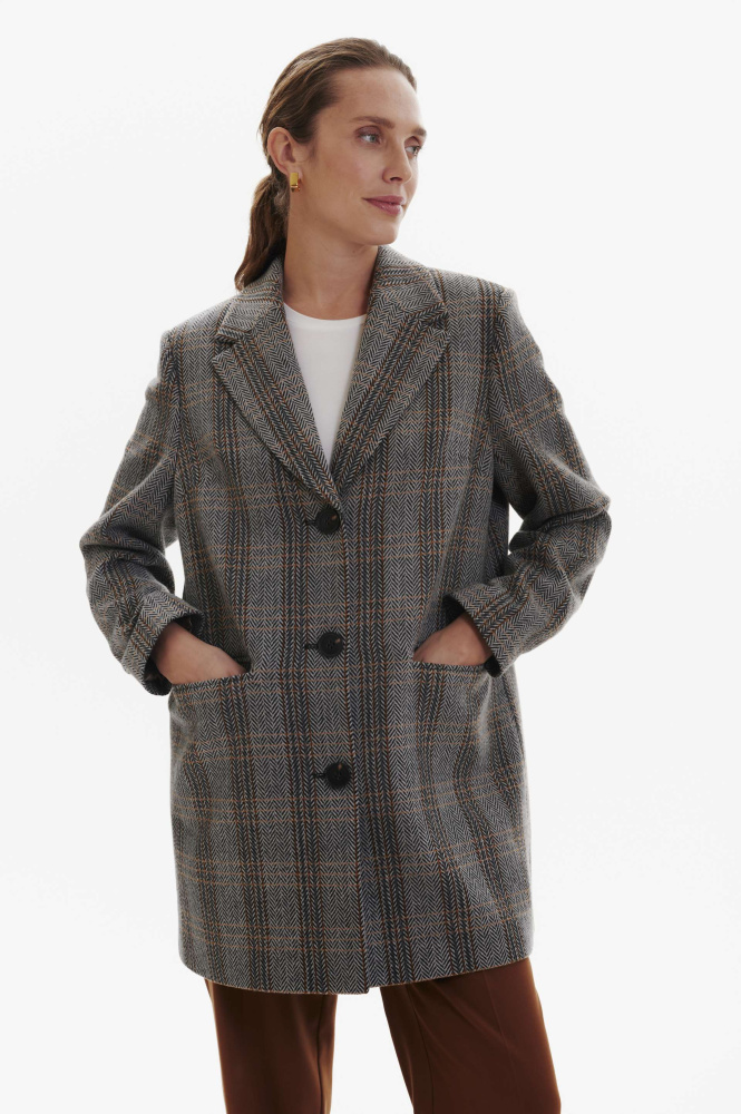 Жакет-пальто "Belluno" из итальянской шерсти Мавелти (Mavelty)