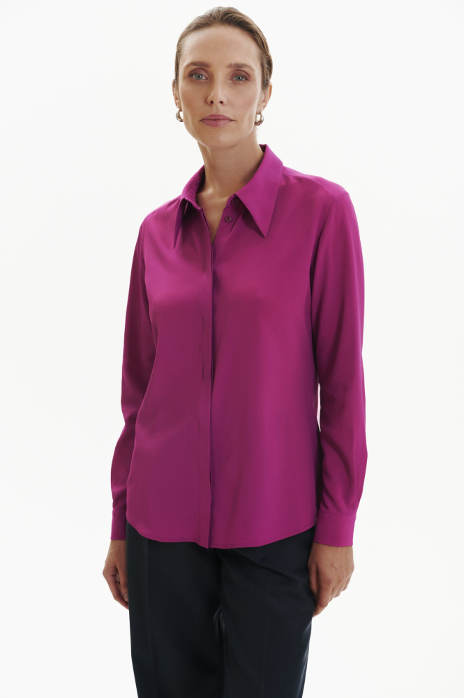 Блуза "Teramo" из итальянского шелка Мавелти (Mavelty)