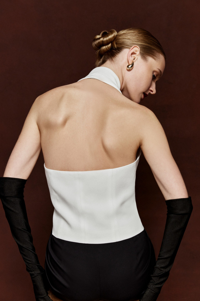 Блуза с открытой спиной “Star White” Мавелти (Mavelty)