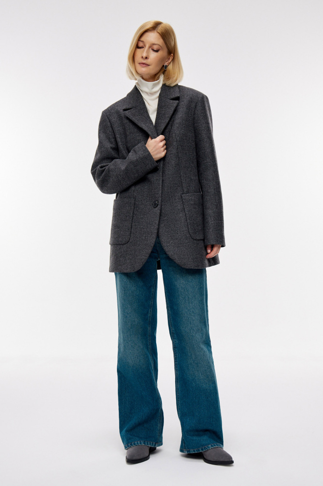 Жакет-пальто "Vitero" из итальянской шерсти  Мавелти (Mavelty)