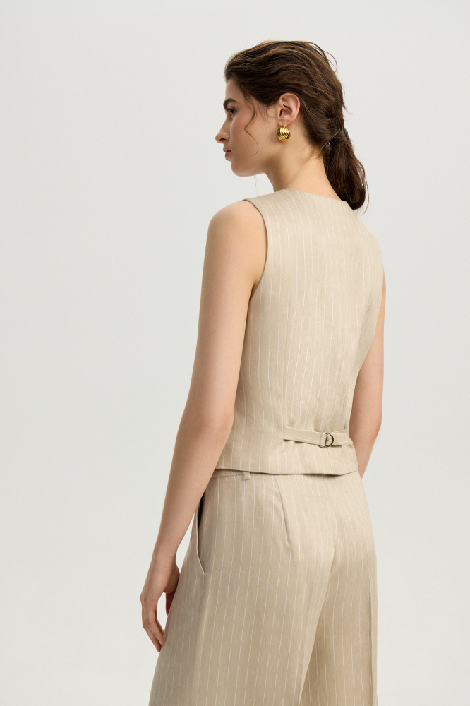 Жилет "Fiesole" изо льна Max Mara Мавелти (Mavelty)