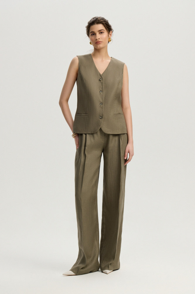 Брюки "Ravenna" из итальянского льна Max Mara Мавелти (Mavelty)
