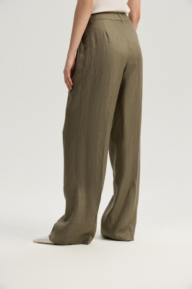 Брюки "Ravenna" из итальянского льна Max Mara Мавелти (Mavelty)
