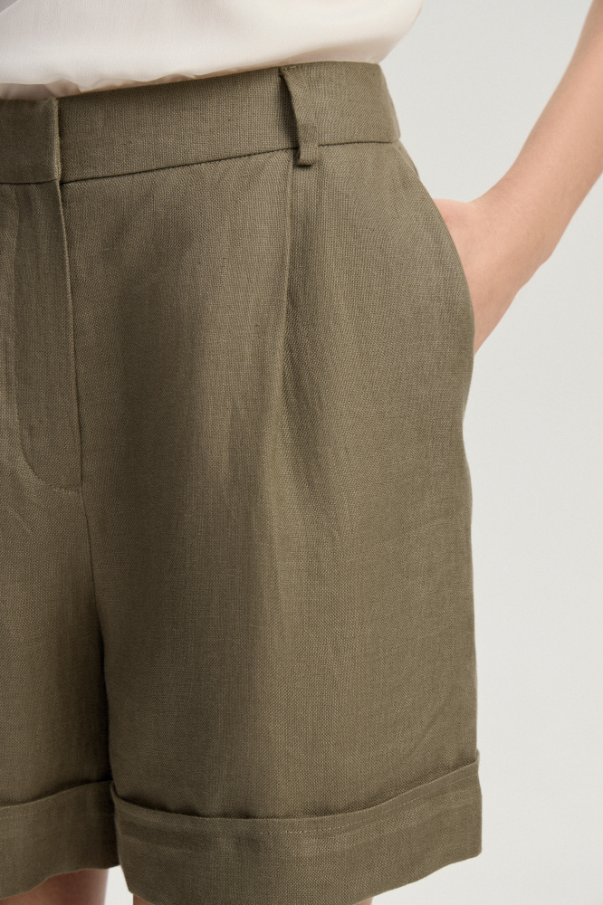Шорты "Ravenna" из итальянского льна Max Mara Мавелти (Mavelty)