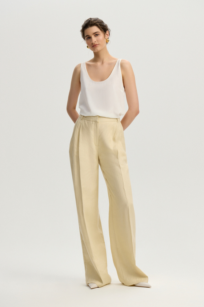 Брюки "Ajerola" изо льна Max Mara Мавелти (Mavelty)