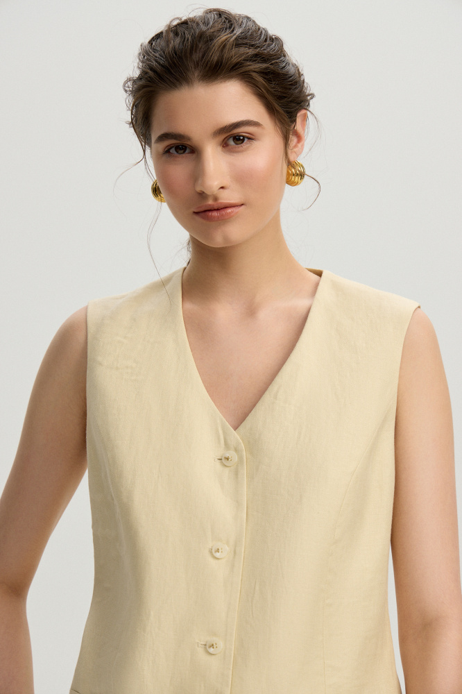 Жилет "Ajerola" изо льна Max Mara Мавелти (Mavelty)