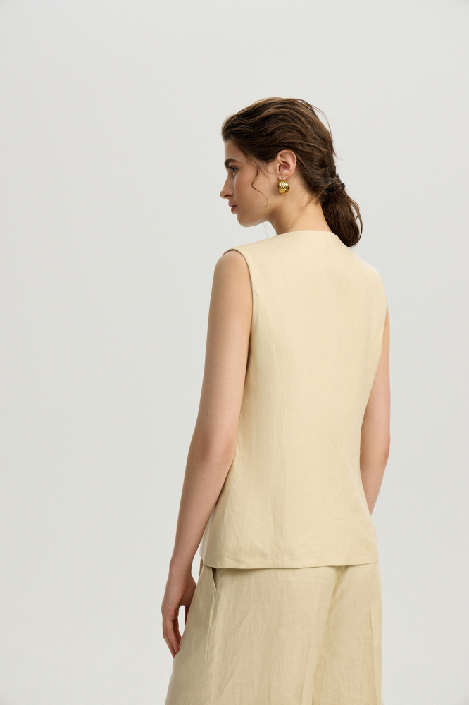 Жилет "Ajerola" изо льна Max Mara Мавелти (Mavelty)