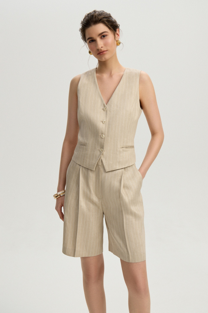 Шорты "Fiesole" изо льна Max Mara Мавелти (Mavelty)