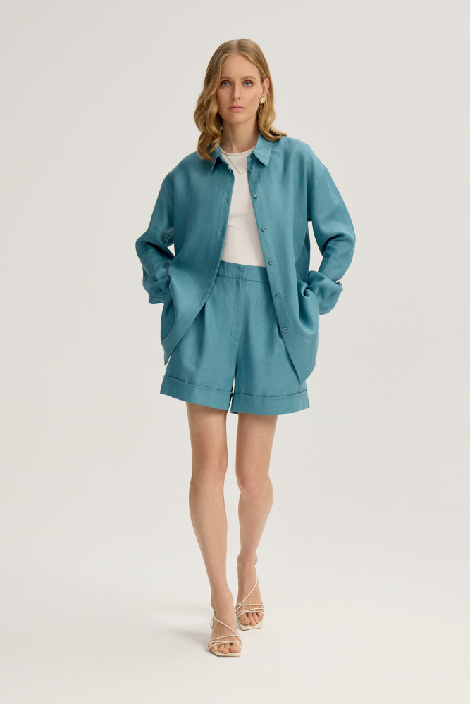 Шорты "Ferrol" из итальянского льна Max Mara Мавелти (Mavelty)