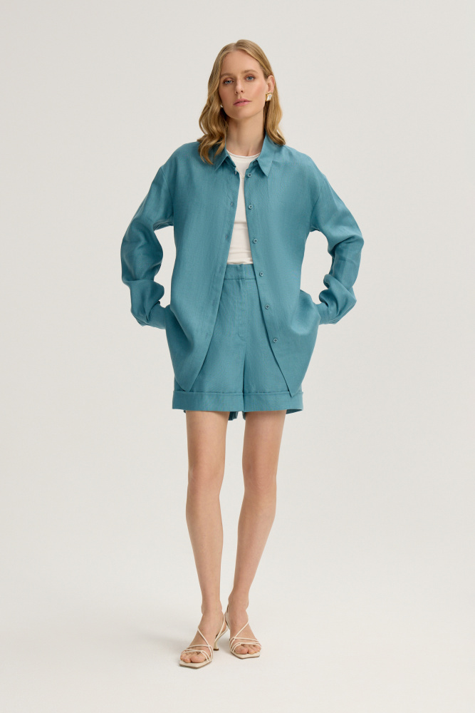 Шорты "Ferrol" из итальянского льна Max Mara Мавелти (Mavelty)