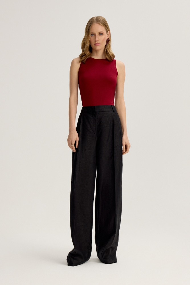 Брюки "Dogliani~Almeria" из итальянского льна Max Mara Мавелти (Mavelty)
