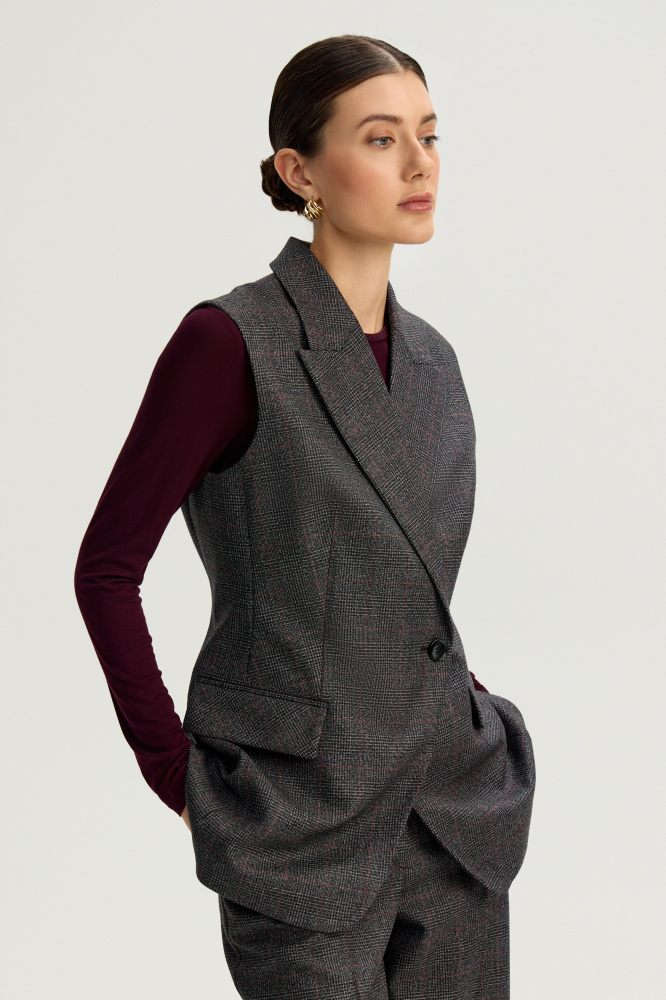 Жилет "Nalles" из итальянской шерсти Balenciaga Мавелти (Mavelty)