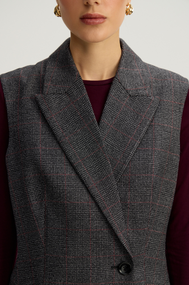 Жилет "Nalles" из итальянской шерсти Balenciaga Мавелти (Mavelty)