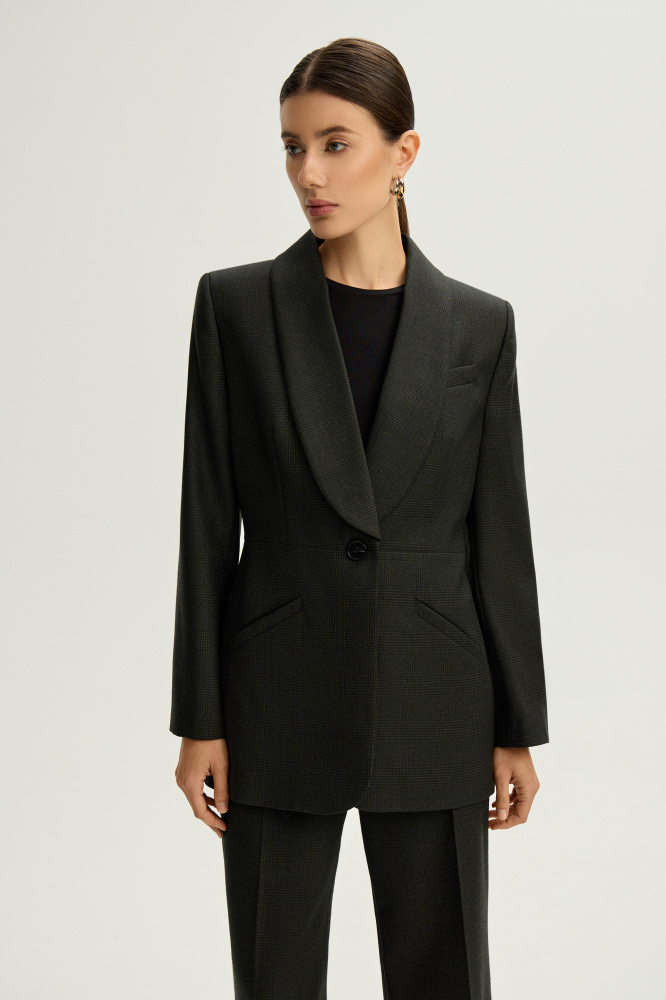 Жакет "Fiano" из итальянской шерсти Balenciaga Мавелти (Mavelty)