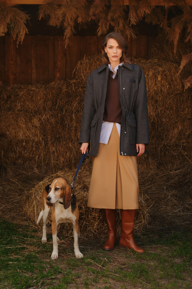 Юбка "Ancona" из итальянской шерсти Мавелти (Mavelty)