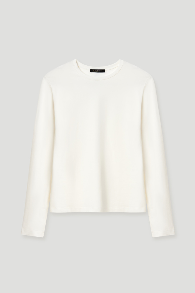 Лонгслив "Parisien" из итальянской вискозы Мавелти (Mavelty)