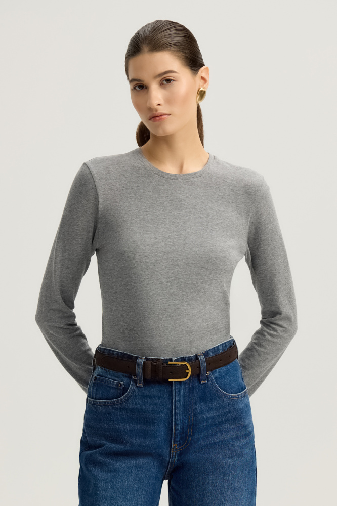 Лонгслив "Sandy" из итальянской вискозы Мавелти (Mavelty)