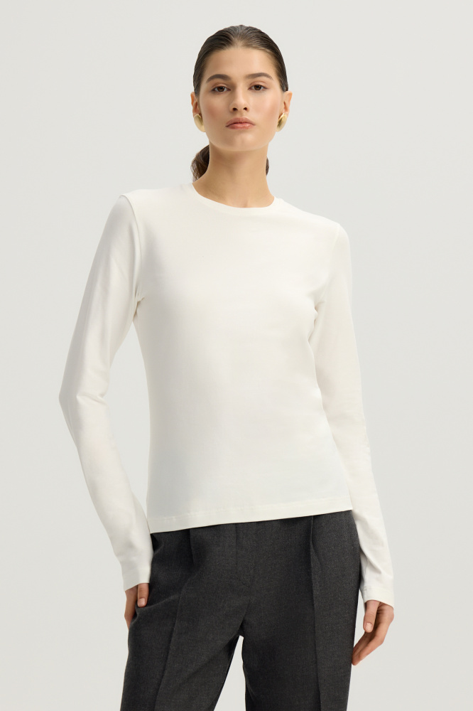 Лонгслив "Parisien" из итальянской вискозы Мавелти (Mavelty)