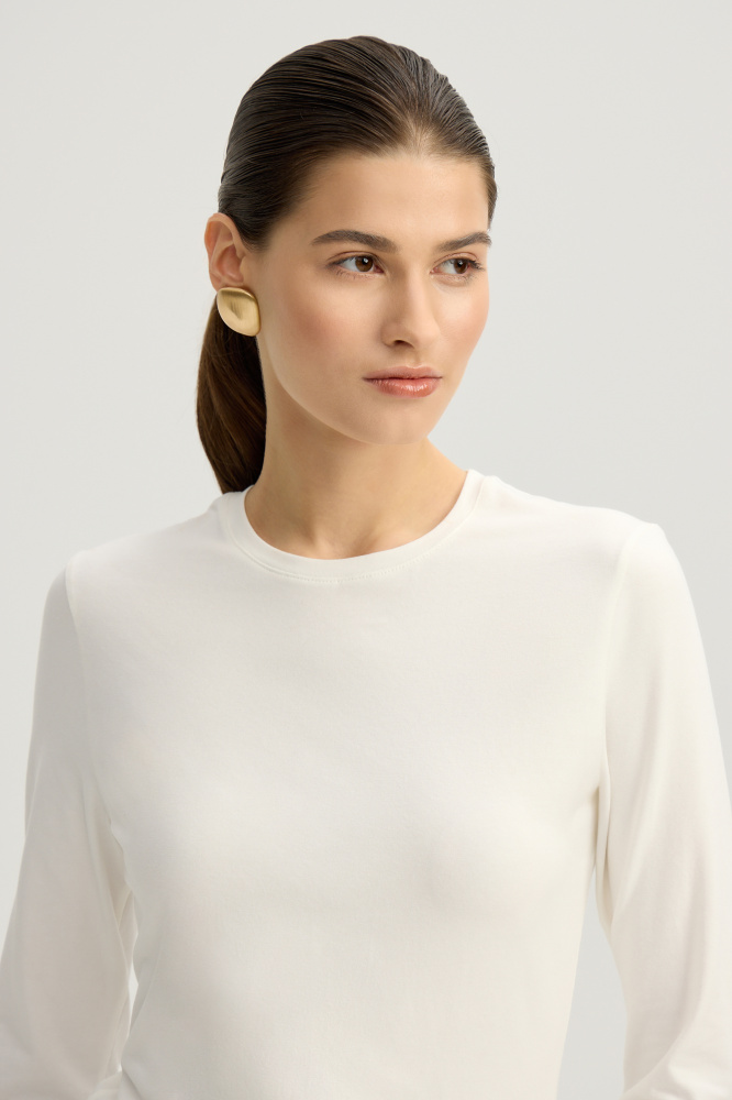 Лонгслив "Parisien" из итальянской вискозы Мавелти (Mavelty)