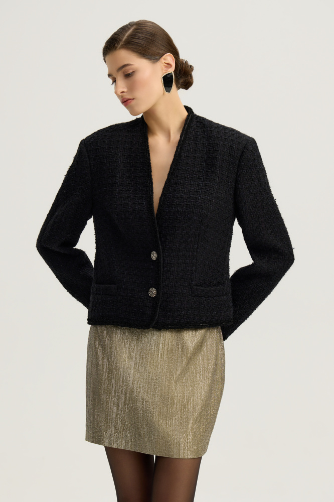 Жакет "Numana" из итальянского твида  Мавелти (Mavelty)