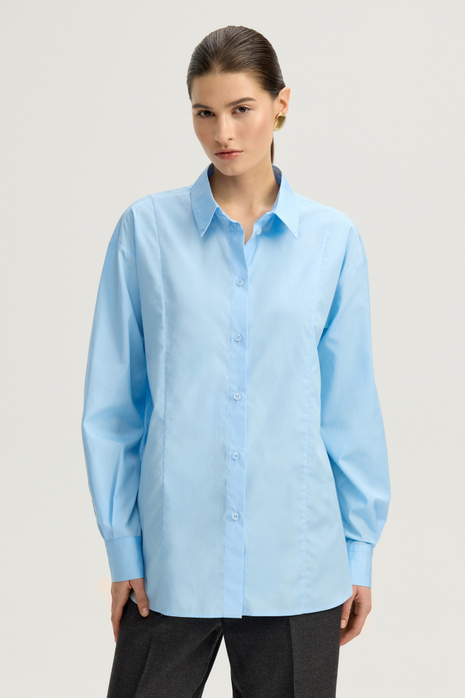 Рубашка "Soliera" из итальянского хлопка  Мавелти (Mavelty)