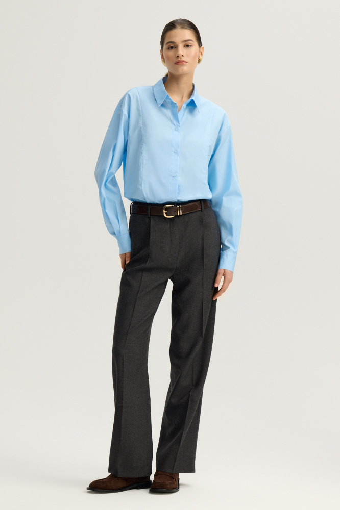 Рубашка "Soliera" из итальянского хлопка  Мавелти (Mavelty)