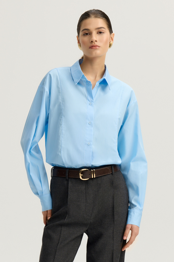 Рубашка "Soliera" из итальянского хлопка  Мавелти (Mavelty)