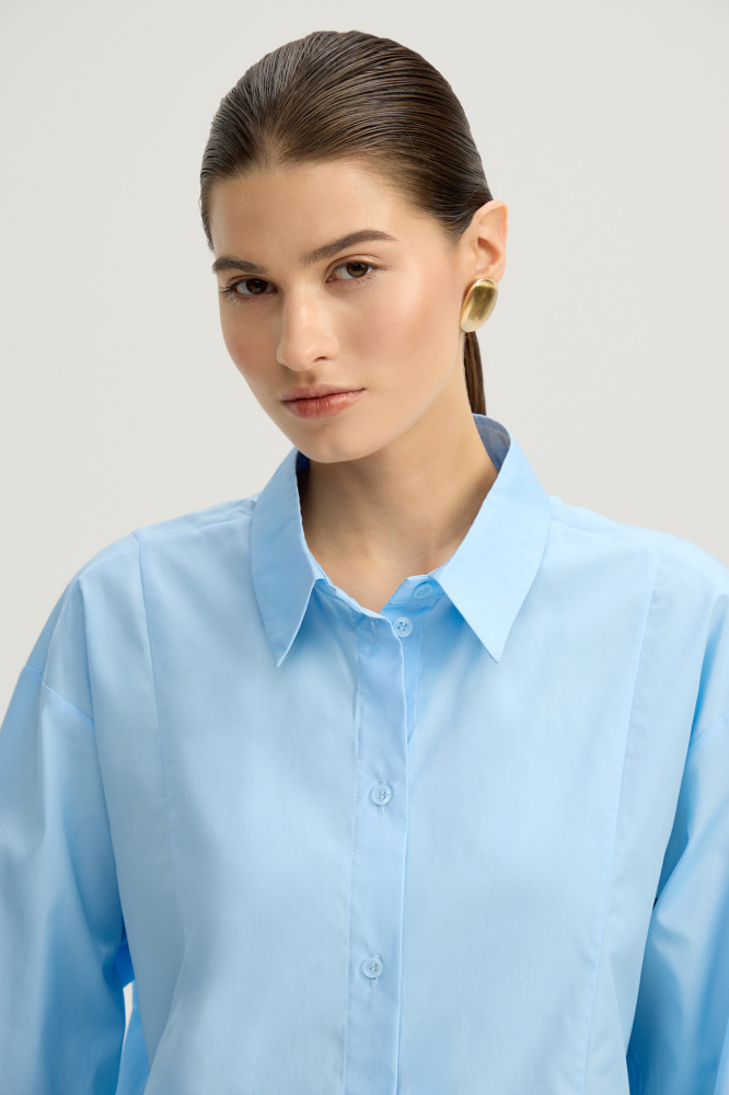 Рубашка "Soliera" из итальянского хлопка  Мавелти (Mavelty)