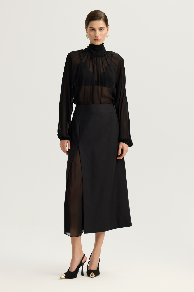 Юбка "Lissone" из итальянской шерсти Мавелти (Mavelty)