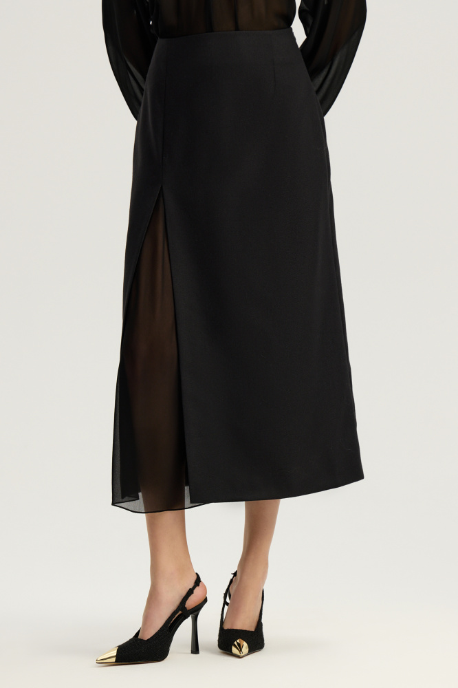 Юбка "Lissone" из итальянской шерсти Мавелти (Mavelty)