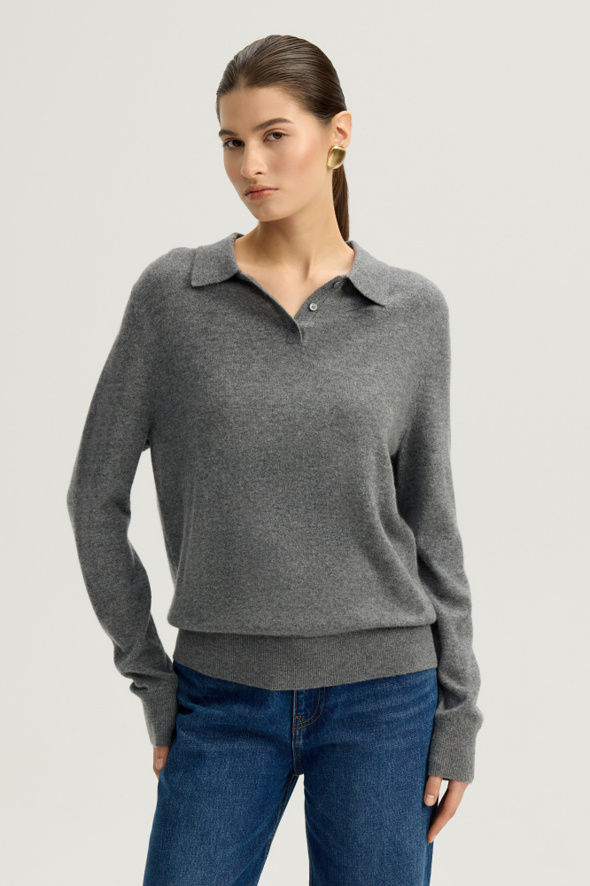 Джемпер с воротником поло "Merone"  Мавелти (Mavelty)