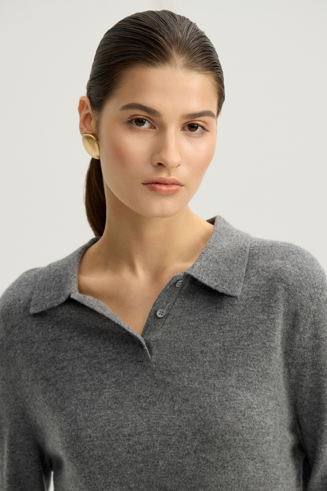 Джемпер с воротником поло "Merone"  Мавелти (Mavelty)