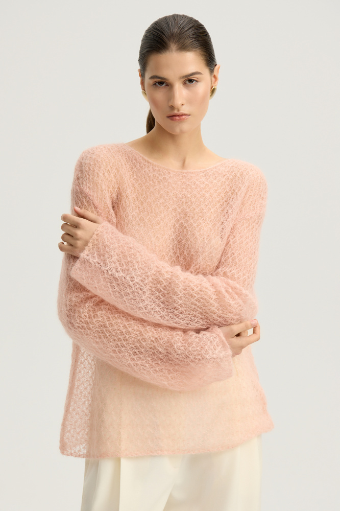 Джемпер "Matino" из шерсти и мохера Мавелти (Mavelty)