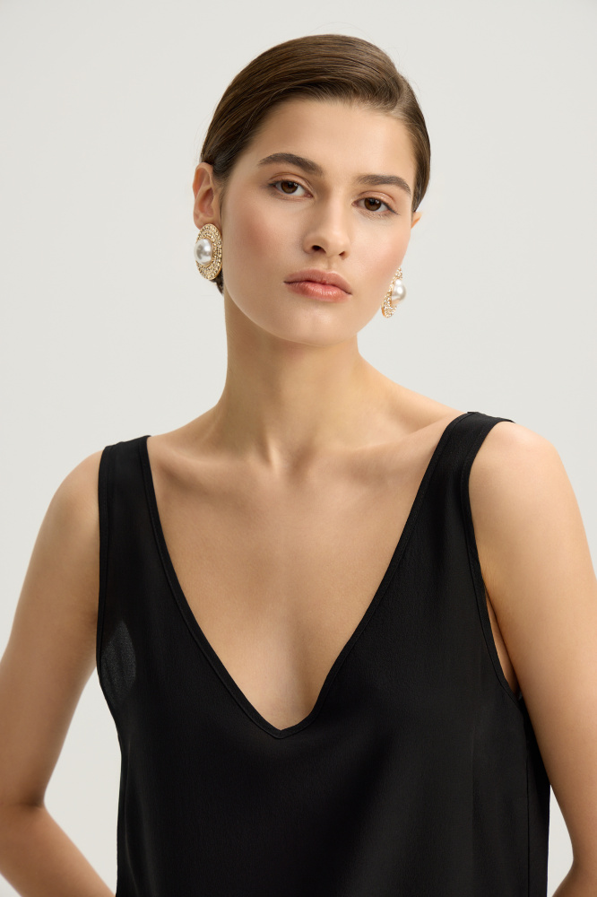  Топ "Maissana" из итальянского шелка  Мавелти (Mavelty)