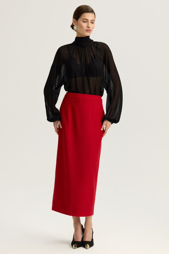 Юбка "Moena" из итальянской шерсти  Мавелти (Mavelty)