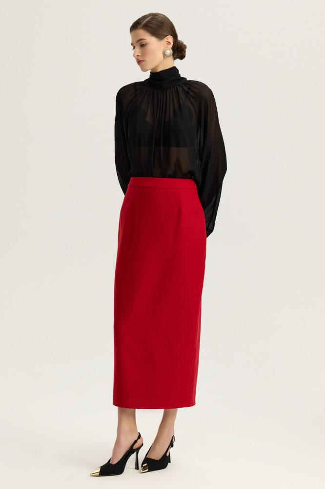 Юбка "Moena" из итальянской шерсти  Мавелти (Mavelty)