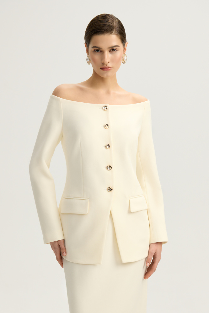 Жакет "Ortona" из итальянской вискозы Мавелти (Mavelty)