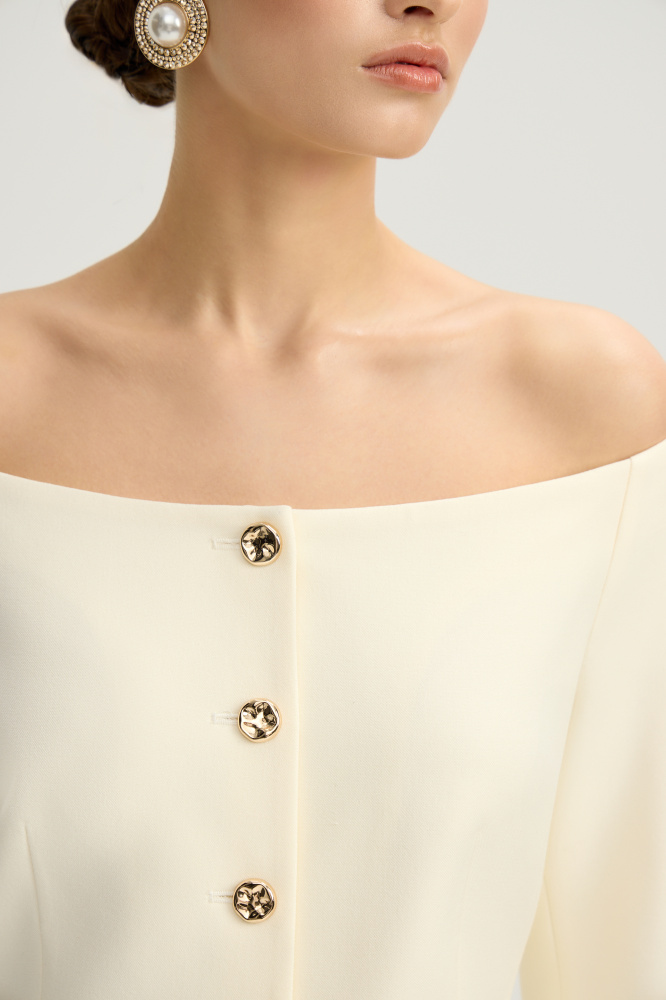 Жакет "Ortona" из итальянской вискозы Мавелти (Mavelty)