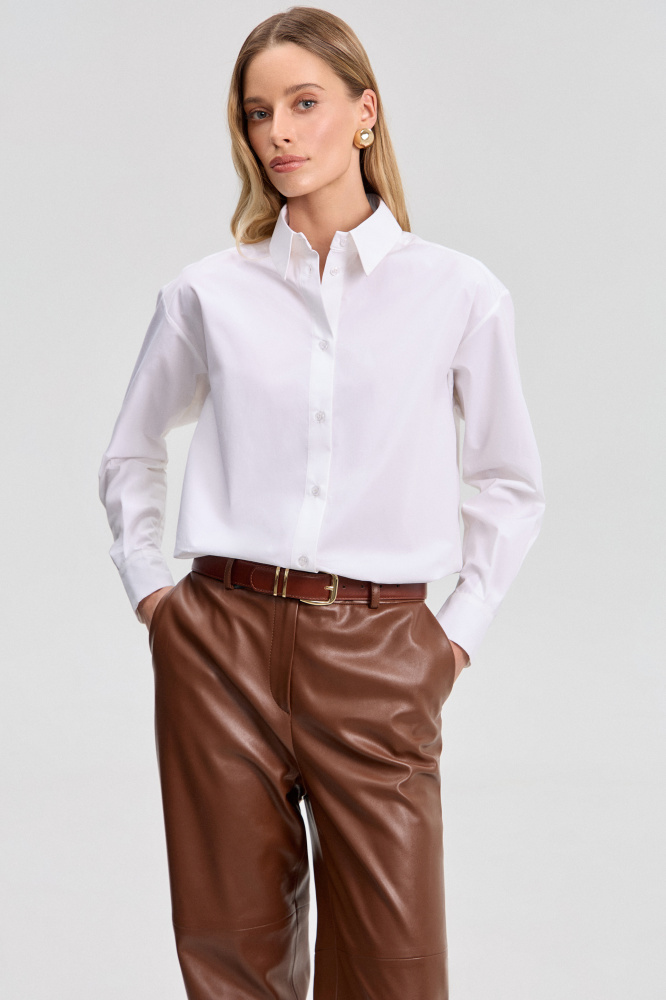 Рубашка "Sauris" из итальянского хлопка Мавелти (Mavelty)