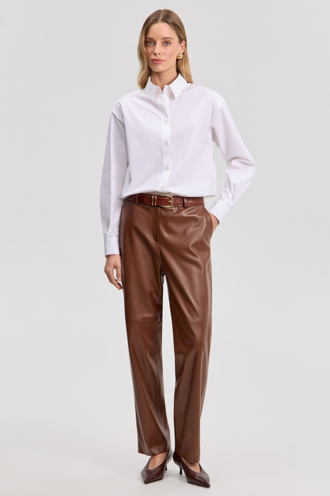 Рубашка "Sauris" из итальянского хлопка Мавелти (Mavelty)