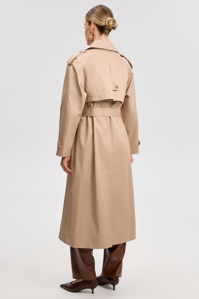 Тренч "Roveretto" из итальянского хлопка Мавелти (Mavelty)