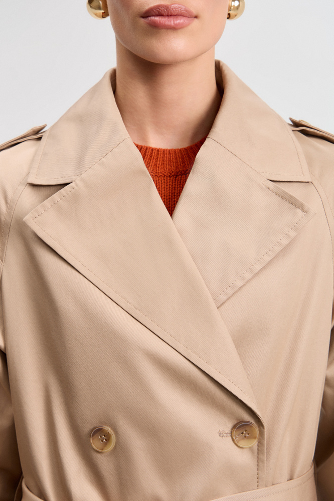 Тренч "Roveretto" из итальянского хлопка Мавелти (Mavelty)