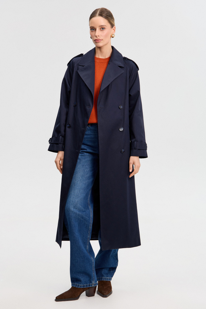 Тренч "Tenno" из итальянского хлопка Мавелти (Mavelty)