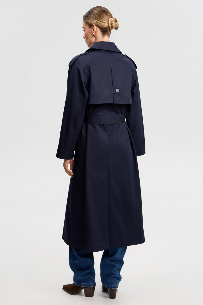 Тренч "Tenno" из итальянского хлопка Мавелти (Mavelty)