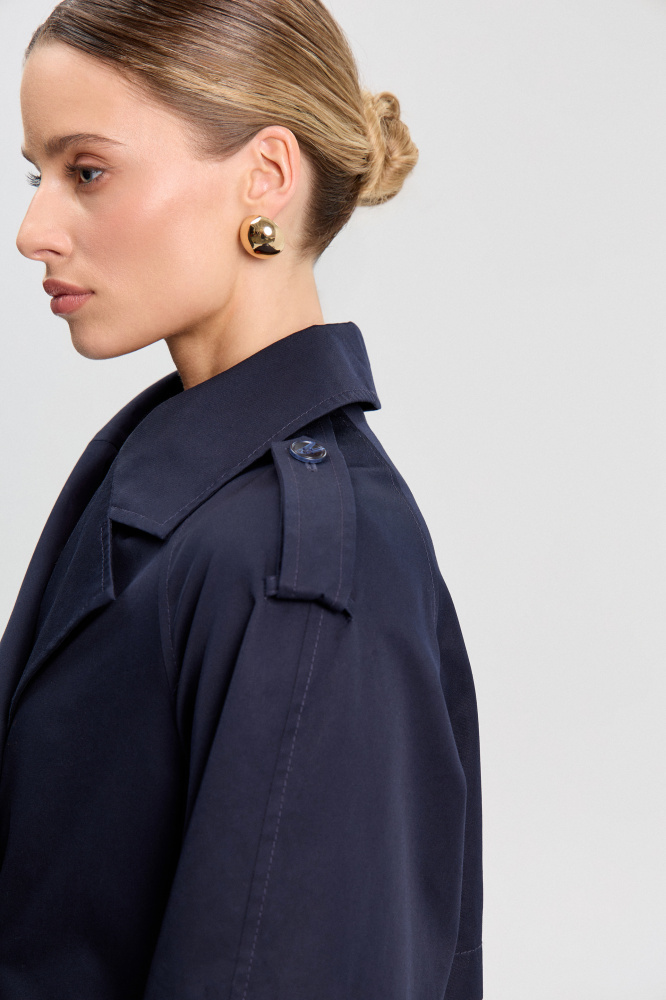 Тренч "Tenno" из итальянского хлопка Мавелти (Mavelty)