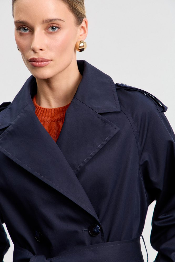 Тренч "Tenno" из итальянского хлопка Мавелти (Mavelty)