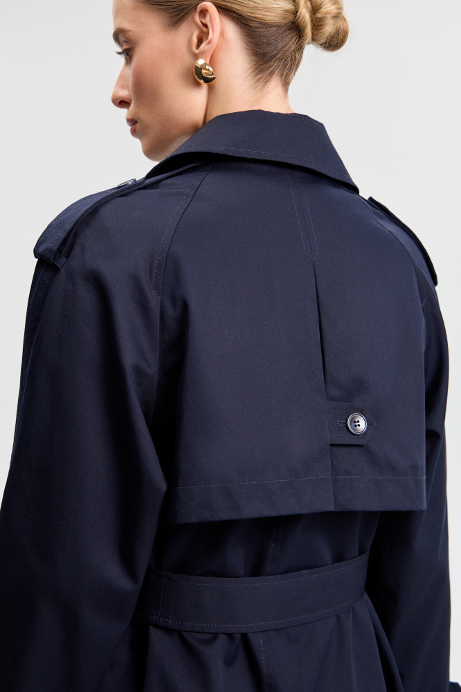 Тренч "Tenno" из итальянского хлопка Мавелти (Mavelty)