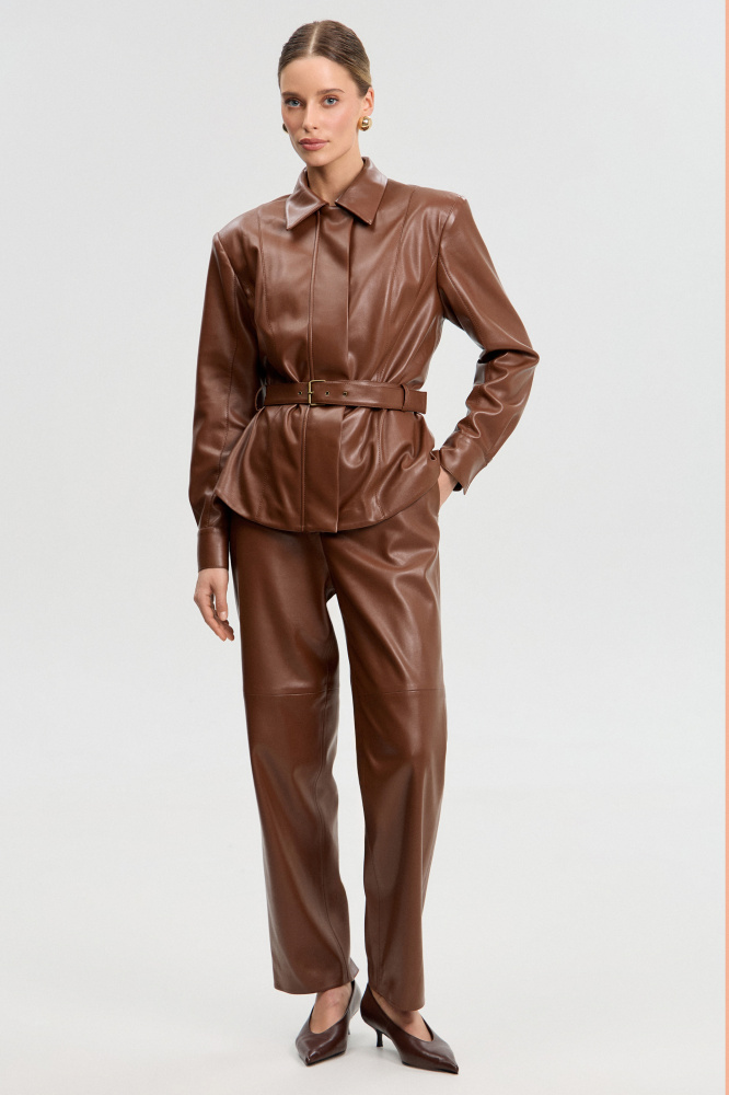 Рубашка "Solarino" из экокожи Мавелти (Mavelty)